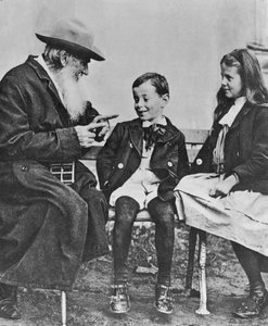 Portrait of Lev Nikolaevich Tolstoy with his Grandchildren